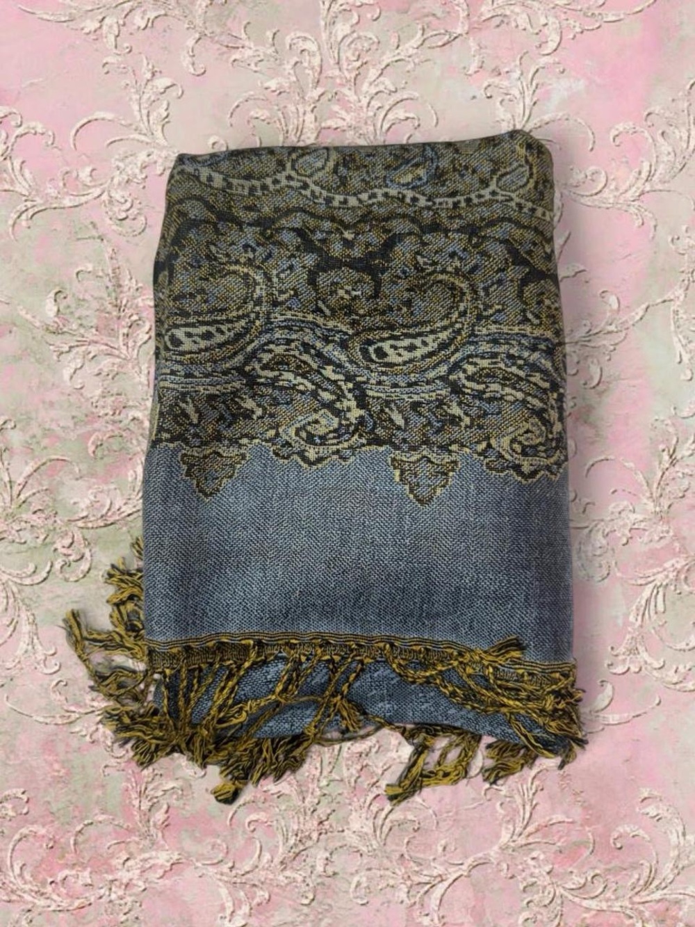 new | denim pashmina shawl